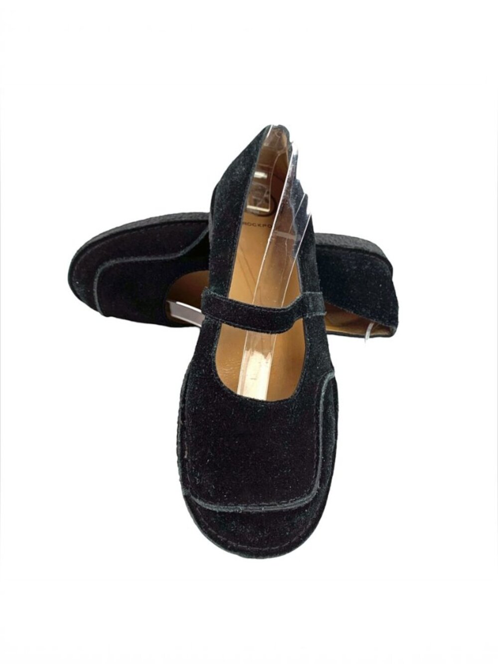 Rockport APW21332 Black Suede Mary Jane Comfort Flats